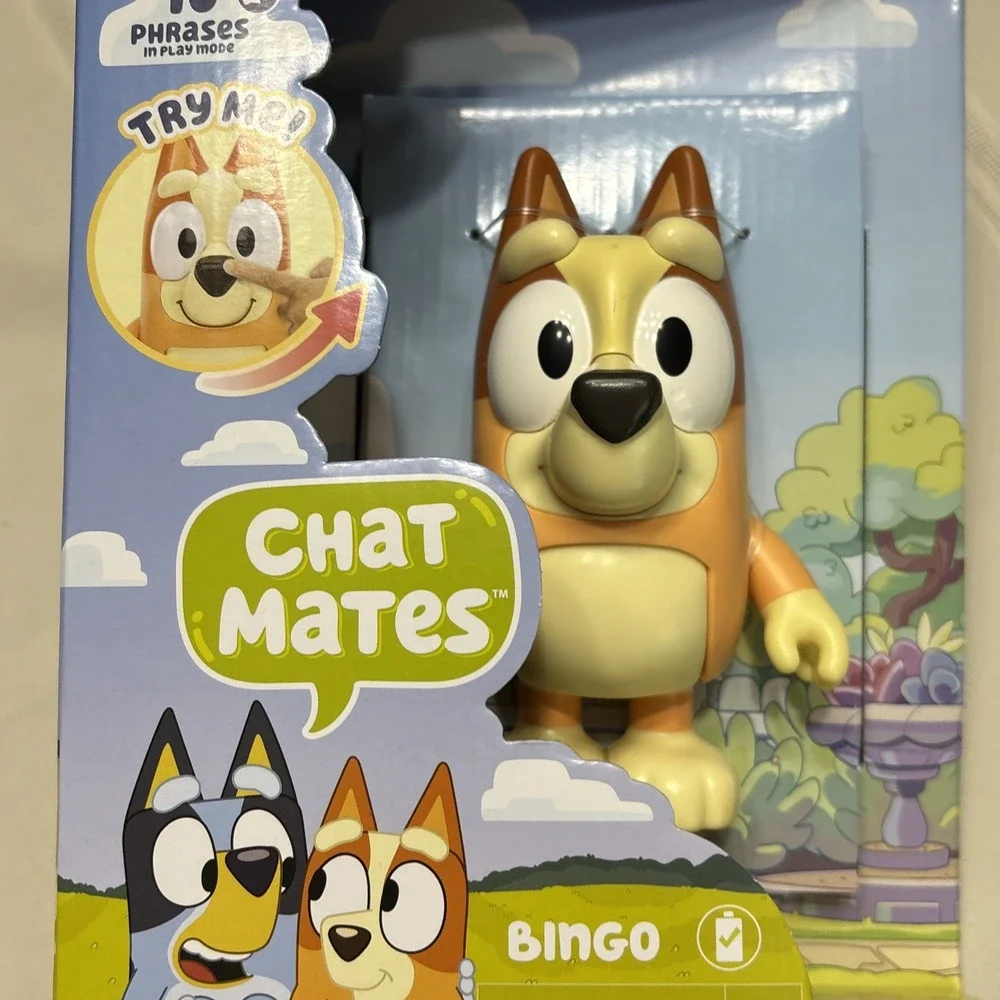 Bluey Chat Mates Bingo Talking Figure 10 Phrases Interactive Moose Toys New
